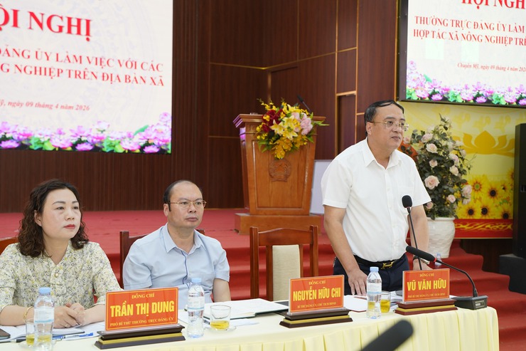 Thường trực Đảng ủy xã Chuyên Mỹ làm việc với các HTX nông nghiệp trên địa bàn- Ảnh 4.