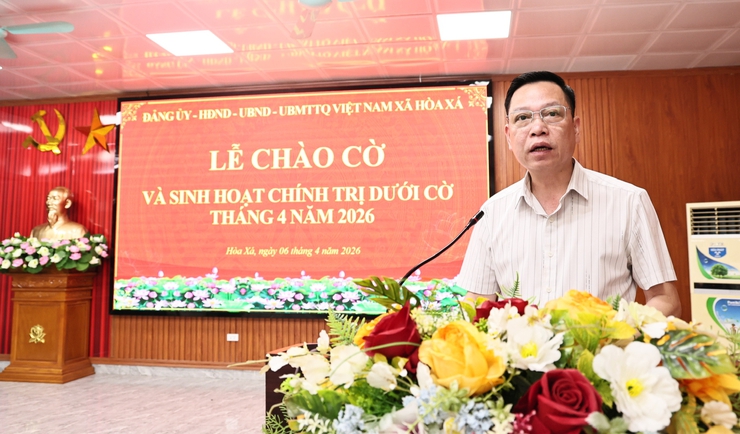 HÒA XÁ: SINH HOẠT DƯỚI CỜ THÁNG 4/2026, KHEN THƯỞNG 15 TẬP THỂ, CÁ NHÂN TIÊU BIỂU- Ảnh 3.