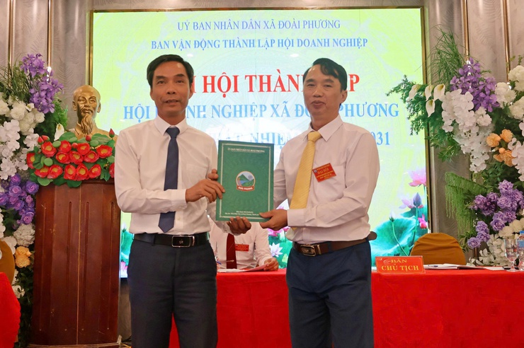 ĐẠI HỘI LẦN THỨ NHẤT HỘI DOANH NGHIỆP XÃ ĐOÀI PHƯƠNG- Ảnh 1.