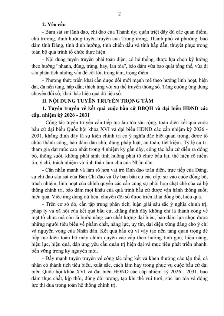Khương Đình: Thông tin, tuyên truyền về nội dung và kết quả kỳ họp thứ Nhất HĐND Thành phố gắn với kết quả cuộc bầu cử ĐBQH khóa XVI và HĐND các cấp nhiệm kỳ 2026-2031- Ảnh 2.
