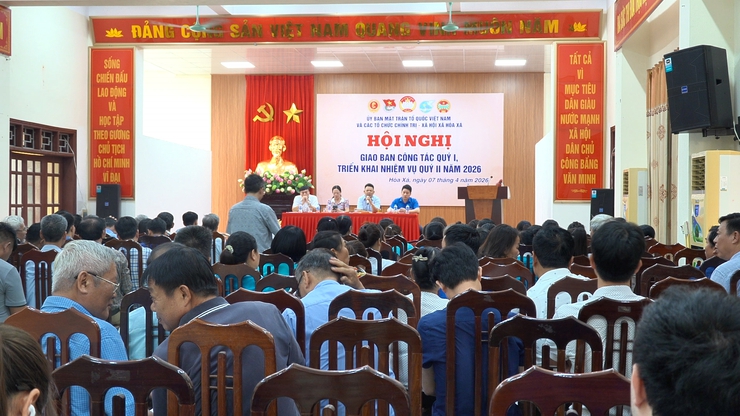 ỦY BAN MTTQ XÃ HÒA XÁ GIAO BAN CÔNG TÁC QUÝ I, TRIỂN KHAI NHIỆM VỤ QUÝ II NĂM 2026- Ảnh 4.