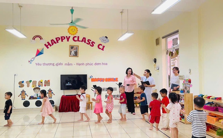 Đoàn kiểm tra công tác y tế trường học phường Yên Sở làm việc với trường mầm non A Tứ Hiệp- Ảnh 3.