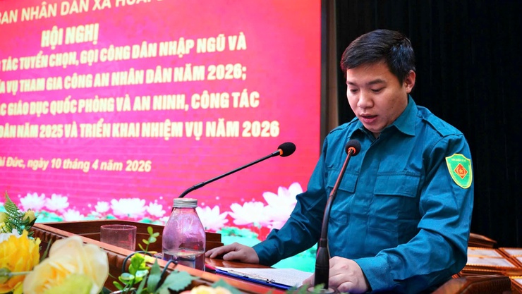 Hoài Đức khen thưởng 13 tập thể và 45 cá nhân có thành tích trong công tác tuyển chọn, gọi công dân nhập ngũ, thực hiện nghĩa vụ tham gia Công an nhân dân và trong công tác Giáo dục Quốc phòng - An ninh năm 2026- Ảnh 6.