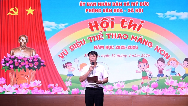 Xã Mỹ Đức sôi động Hội thi “Vũ điệu thể thao măng non”- Ảnh 2.