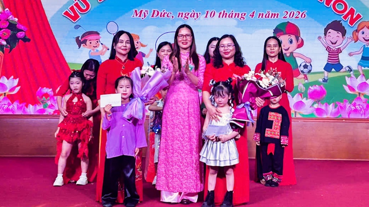 Xã Mỹ Đức sôi động Hội thi “Vũ điệu thể thao măng non”- Ảnh 19.