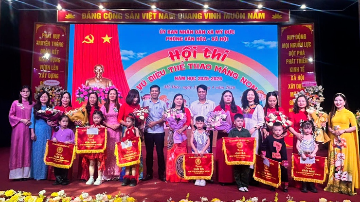 Xã Mỹ Đức sôi động Hội thi “Vũ điệu thể thao măng non”- Ảnh 21.