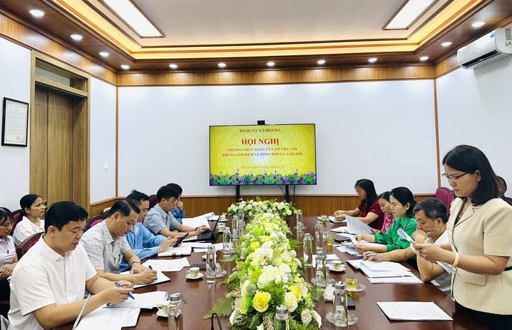 THƯỜNG TRỰC ĐẢNG ỦY LÀM VIỆC VỚI TRUNG TÂM DỊCH VỤ TỔNG HỢP XÃ- Ảnh 3.