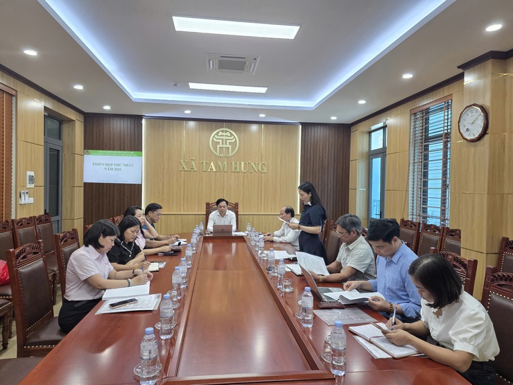 UBND XÃ TAM HƯNG TỔ CHỨC HỘI NGHỊ HỌP BAN ĐẠI DIỆN HĐQT NHCSXH XÃ PHIÊN THỨ NHẤT NĂM 2026- Ảnh 1.