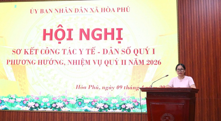 Xã Hoà Phú: Hội nghị Sơ kết công tác Y tế - Dân số Quý I và triển khai nhiệm vụ Quý II- Ảnh 4.