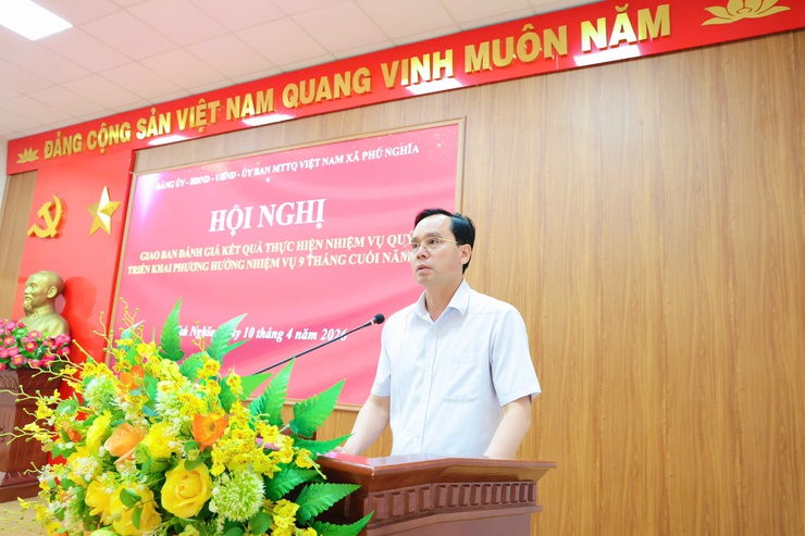 Phú Nghĩa giao ban đánh giá kết quả thực hiện nhiệm vụ Quý I; triển khai phương hướng, nhiệm vụ 09 tháng cuối năm 2026- Ảnh 14.