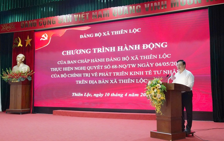 Đảng ủy xã Thiên Lộc tổ chức hội nghị quán triệt Nghị quyết chuyên đề và các Chương trình hành động để thực hiện một số Nghị quyết chiến lược của Bộ Chính trị- Ảnh 9.