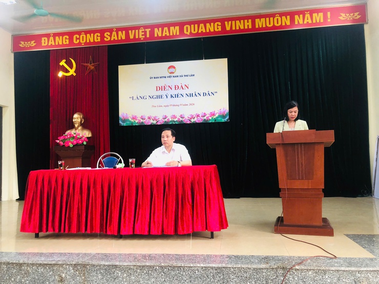 MTTQ xã Thư Lâm tổ chức Diễn đàn “Lắng nghe ý kiến Nhân dân” tại Cụm địa bàn số 1- Ảnh 2.