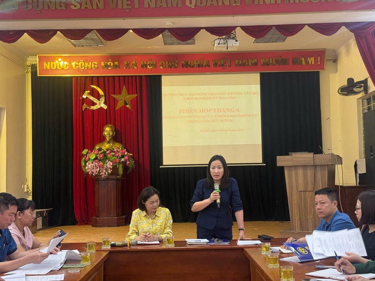 Hội đồng nhân dân phường Tây Mỗ tổ chức Phiên họp tháng 4- Ảnh 4.