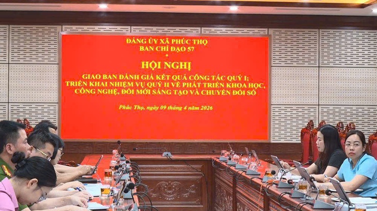Phúc Thọ đánh giá kết quả thực hiện Nghị quyết 57-NQ/TW quý I, triển khai nhiệm vụ quý II năm 2026- Ảnh 8.