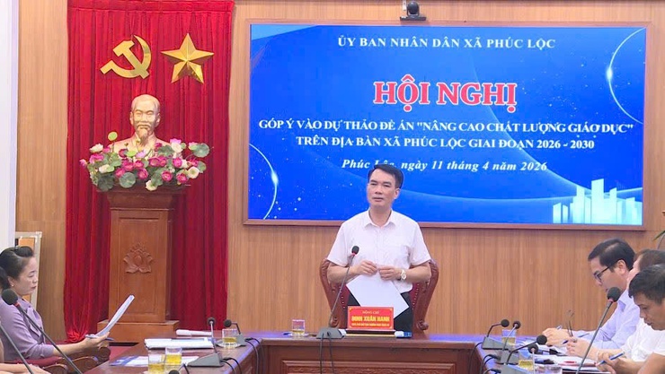 UBND xã tổ chức Hội nghị góp ý Dự thảo đề án "Nâng cao chất lượng giáo dục" giai đoạn 2026–2030- Ảnh 1.