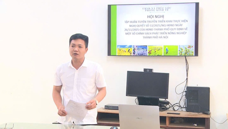 Phòng Kinh tế xã Phúc Lộc tổ chức Hội nghị tập huấn, tuyên truyền các chính sách phát triển nông nghiệp- Ảnh 1.