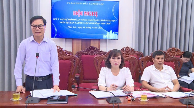 UBND xã tổ chức Hội nghị góp ý Dự thảo đề án "Nâng cao chất lượng giáo dục" giai đoạn 2026–2030- Ảnh 2.