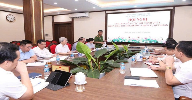 Đảng ủy phường Đông Ngạc giao ban khối Nội chính đánh giá kết quả thực hiện nhiệm vụ Quý I/2026 và triển khai phương hướng nhiệm vụ trọng tâm Quý II/2026- Ảnh 7.