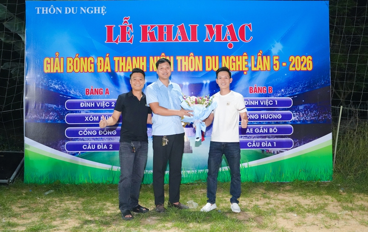 Khai mạc Giải bóng đá thanh niên thôn Du Nghệ lần thứ V năm 2026- Ảnh 5.