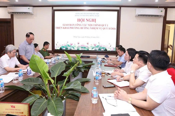 Đảng ủy phường Đông Ngạc giao ban khối Nội chính đánh giá kết quả thực hiện nhiệm vụ Quý I/2026 và triển khai phương hướng nhiệm vụ trọng tâm Quý II/2026- Ảnh 8.