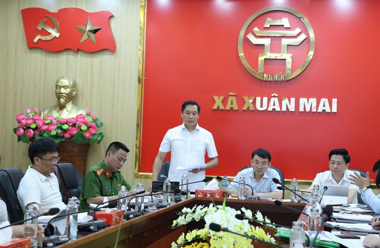 Ban chỉ đạo công tác giải phóng mặt bằng xã Xuân Mai tổ chức hội nghị kiểm điểm tiến độ giải phóng mặt bằng Dự án Cải tạo nâng cấp đường Quốc lộ 6 đoạn qua địa bàn xã- Ảnh 7.