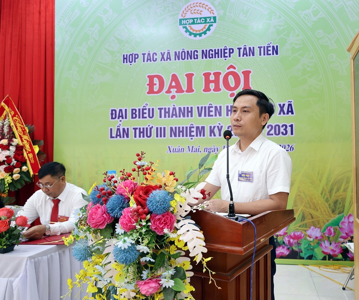 Đại hội đại biểu thành viên Hợp tác xã Nông nghiệp Tân Tiến nhiệm kỳ 2026 - 2031 đã thành công tốt đẹp- Ảnh 7.