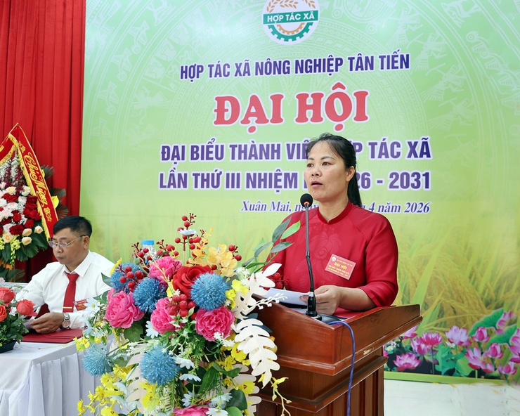 Đại hội đại biểu thành viên Hợp tác xã Nông nghiệp Tân Tiến nhiệm kỳ 2026 - 2031 đã thành công tốt đẹp- Ảnh 8.