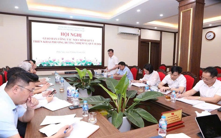 Đảng ủy phường Đông Ngạc giao ban khối Nội chính đánh giá kết quả thực hiện nhiệm vụ Quý I/2026 và triển khai phương hướng nhiệm vụ trọng tâm Quý II/2026- Ảnh 5.