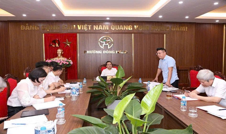 Đảng ủy phường Đông Ngạc giao ban khối Nội chính đánh giá kết quả thực hiện nhiệm vụ Quý I/2026 và triển khai phương hướng nhiệm vụ trọng tâm Quý II/2026- Ảnh 10.