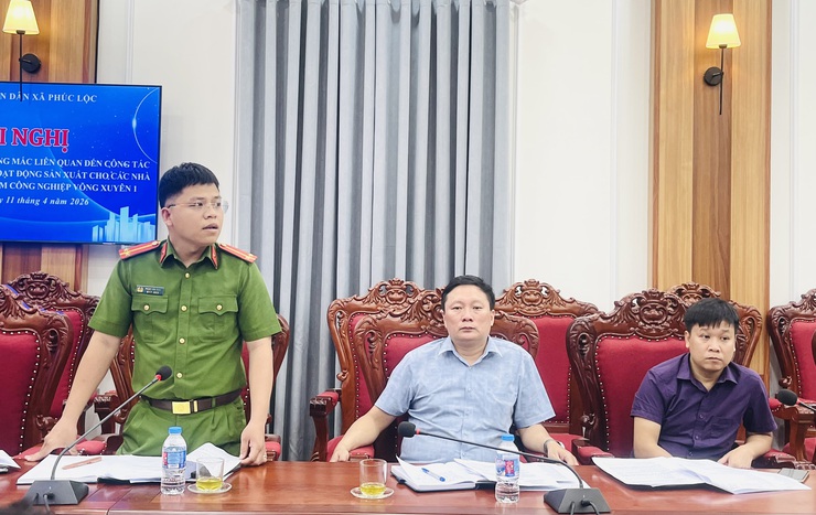 UBND xã tổ chức Hội nghị tháo gỡ khó khăn, vướng mắc trong công tác cấp phép xây dựng và hoạt động sản xuất tại Cụm công nghiệp Võng Xuyên 1- Ảnh 7.