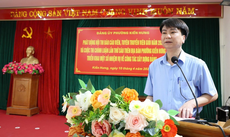 Đảng ủy phường Kiến Hưng tổ chức hội nghị triển khai 02 cuộc thi và quán triệt các nội dung về công tác xây dựng Đảng- Ảnh 3.