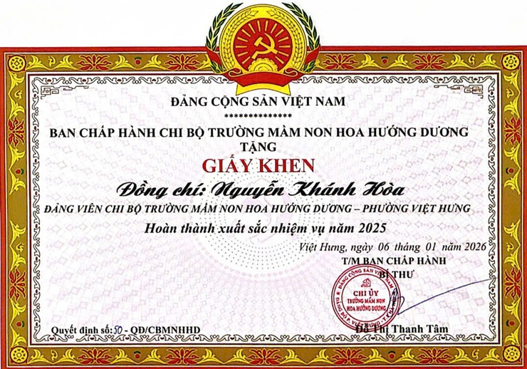 Gương điển hình trong học tập và làm theo tư tưởng đạo đức, phong cách Hồ Chí Minh tại trường Mầm non Hoa Hướng Dương.- Ảnh 5.