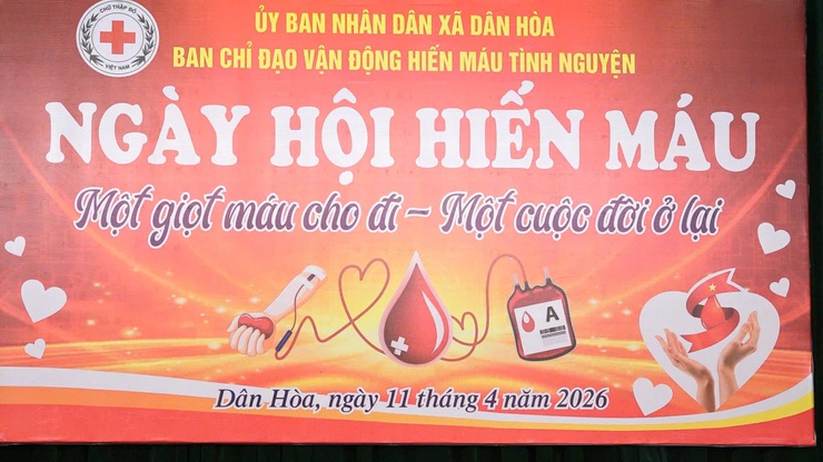 XÃ DÂN HOÀ TIẾP NHẬN 295 ĐƠN VỊ MÁU TRONG NGÀY HỘI HIẾN MÁU TÌNH NGUYỆN ĐỢT 1 NĂM 2026- Ảnh 1.