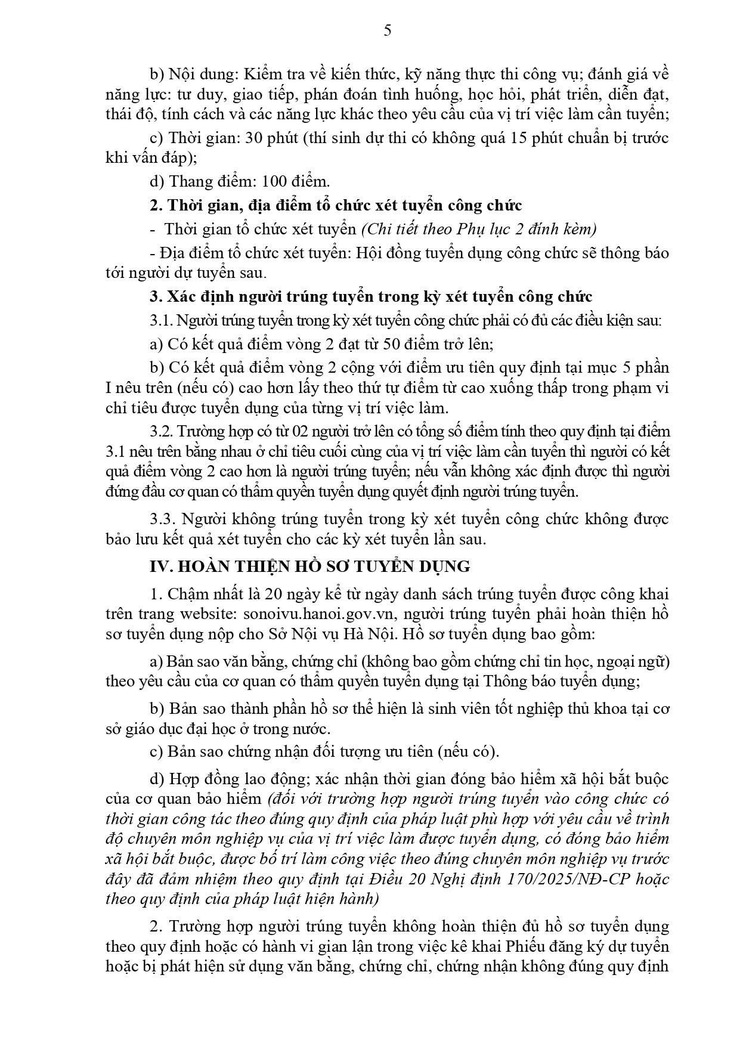 Thông báo về việc xét tuyển vào công chức làm việc tại các sở, cơ quan tương đương sở và Ủy ban nhân dân xã, phường thuộc Ủy ban Nhân dân thành phố Hà Nội (đợt 1 năm 2026)- Ảnh 5.