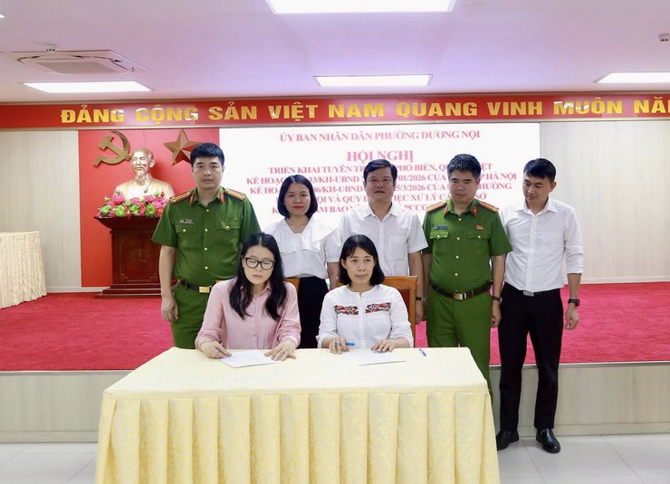 Phường Dương Nội kiên quyết xử lý các cơ sở không đảm bảo yêu cầu về PCCC- Ảnh 2.