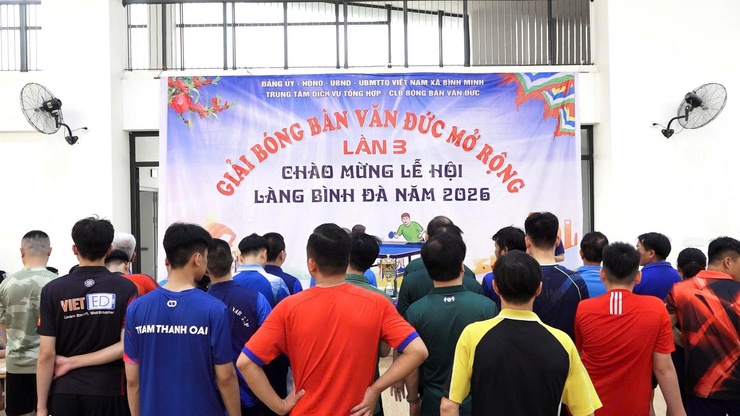 Sôi nổi giải bóng bàn- Lan toả tinh thần thể thao chào mừng Lễ hội làng Bình Đà năm 2026- Ảnh 6.