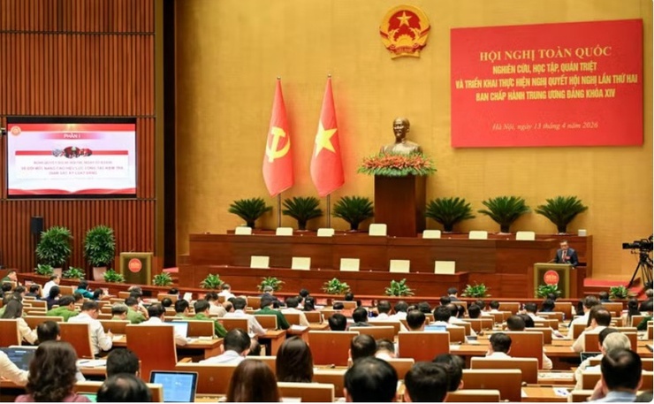 Hội nghị toàn quốc quán triệt Nghị quyết Hội nghị lần thứ hai Ban Chấp hành Trung ương Đảng khóa XIV- Ảnh 1.