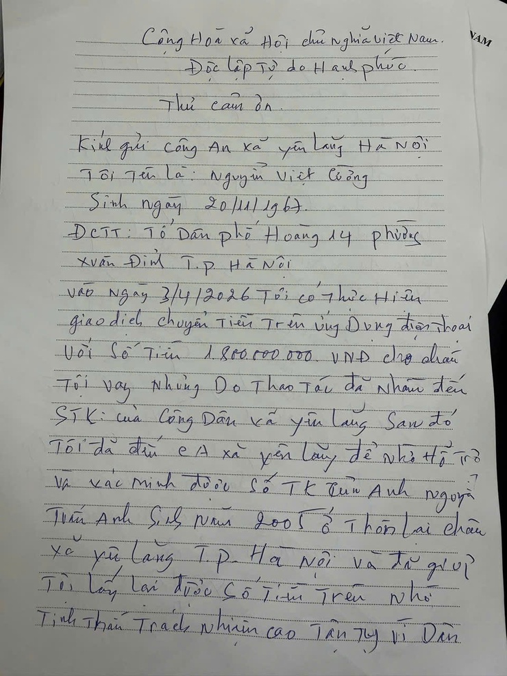 Công an xã Yên Lãng kịp thời hỗ trợ người dân tìm lại tài sản- Ảnh 2.
