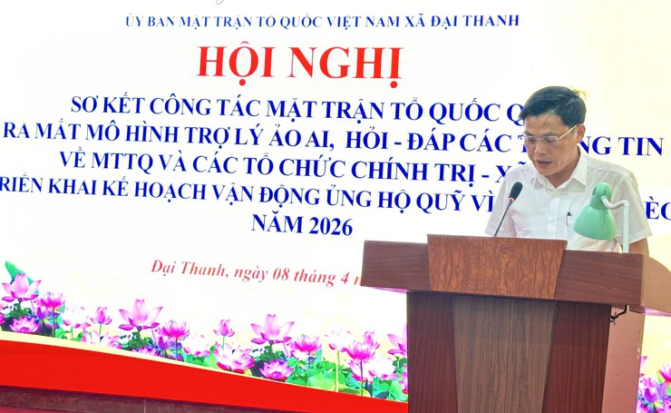 Đẩy mạnh chuyển đổi số trong công tác Mặt trận tại xã Đại Thanh- Ảnh 2.