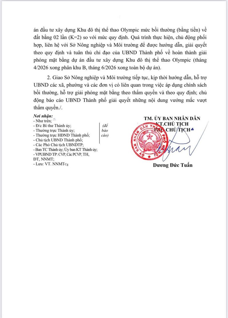 Thông báo của UBND thành phố Hà Nội về việc bồi thường về đất- Ảnh 2.