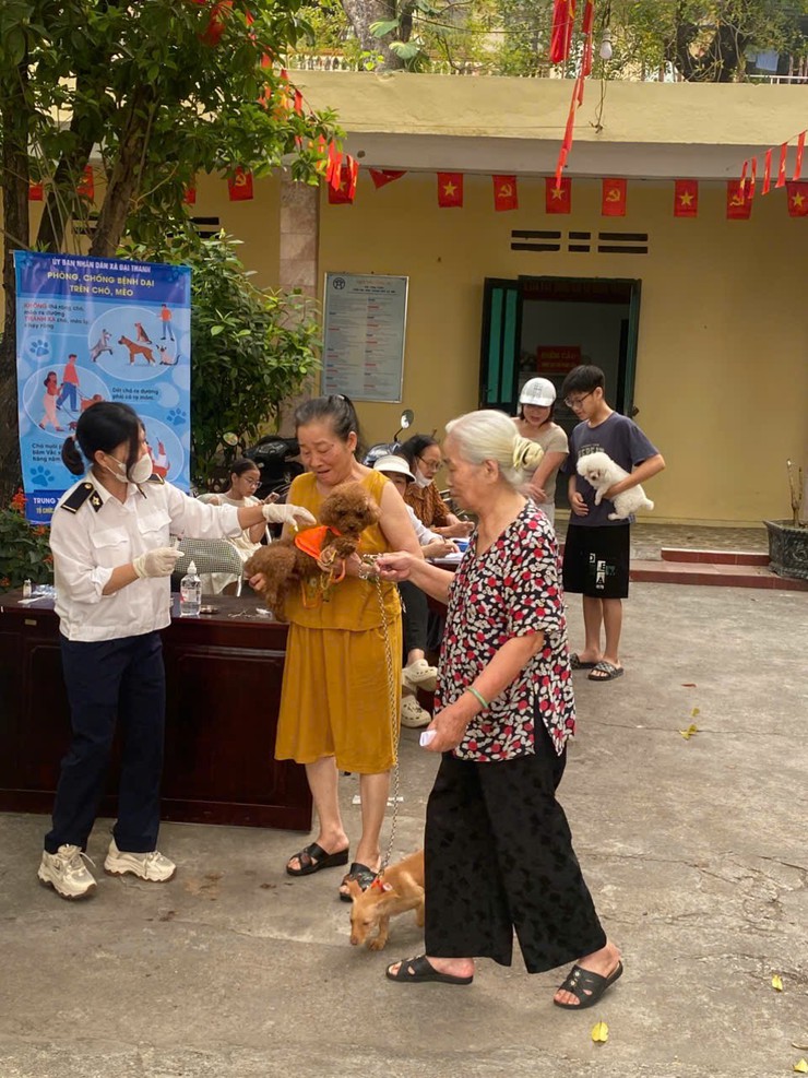 Trung tâm dịch vụ tổng hợp xã Đại Thanh triển khai tiêm phòng cho đàn chó mèo tại các thôn- Ảnh 12.