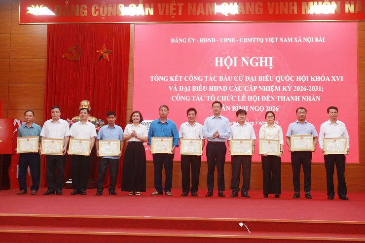 Xã Nội Bài: Tổng kết bầu cử, khẳng định niềm tin và đồng thuận của nhân dân- Ảnh 1.