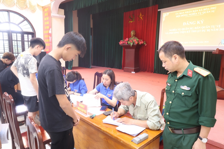 Xã Hòa Phú tổ chức đăng ký nghĩa vụ quân sự lần đầu đối với nam công dân đủ 17 tuổi; đăng ký nữ dân quân tự vệ năm 2026- Ảnh 4.