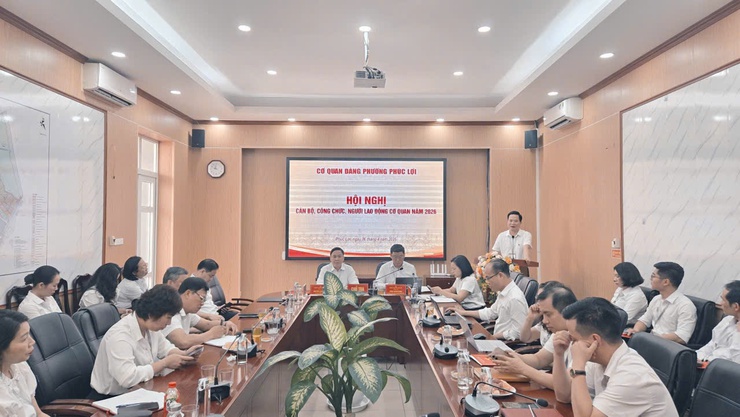 Hội nghị cán bộ, công chức, người lao động Cơ quan Đảng phường Phúc Lợi năm 2026- Ảnh 1.
