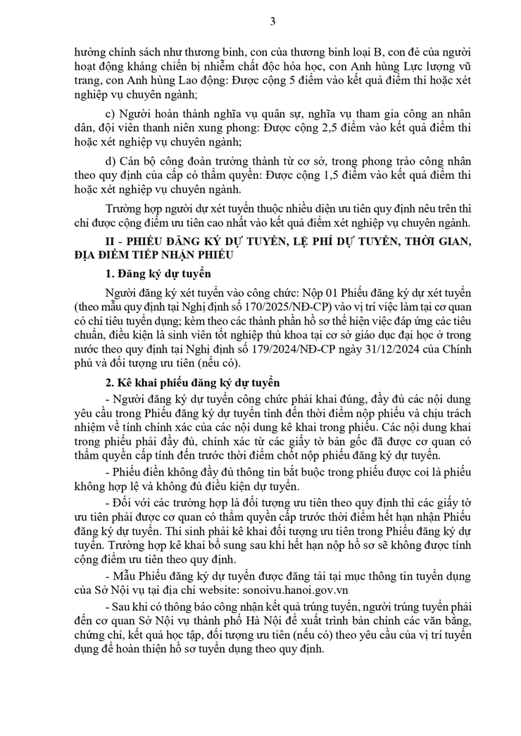XÉT TUYỂN VÀO CÔNG CHỨC LÀM VIỆC TẠI CÁC SỞ, CƠ QUAN TƯƠNG ĐƯƠNG SỞ VÀ UBND XÃ, PHƯỜNG THUỘC UBND THÀNH PHỐ HÀ NỘI - Ảnh 3.