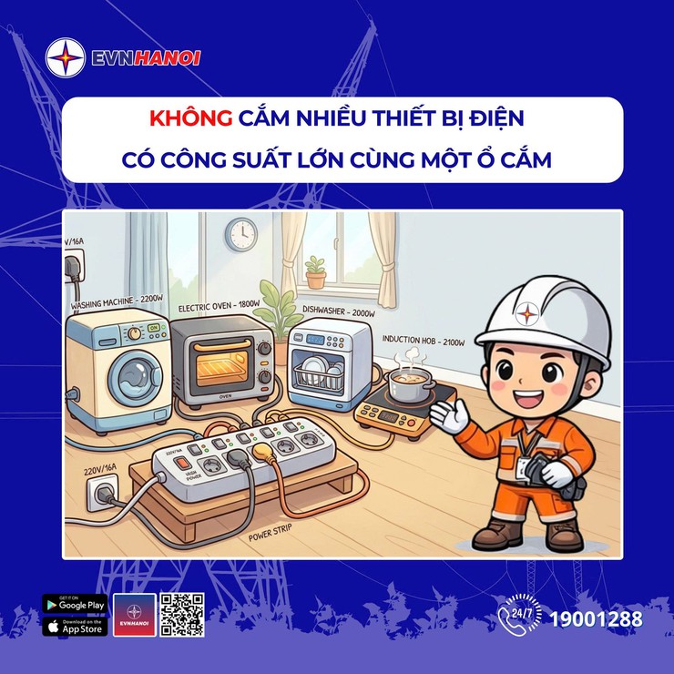 Điện lực Sơn Tây chia sẻ hướng dẫn sử dụng điện An toàn - Phòng chống cháy nổ- Ảnh 3.