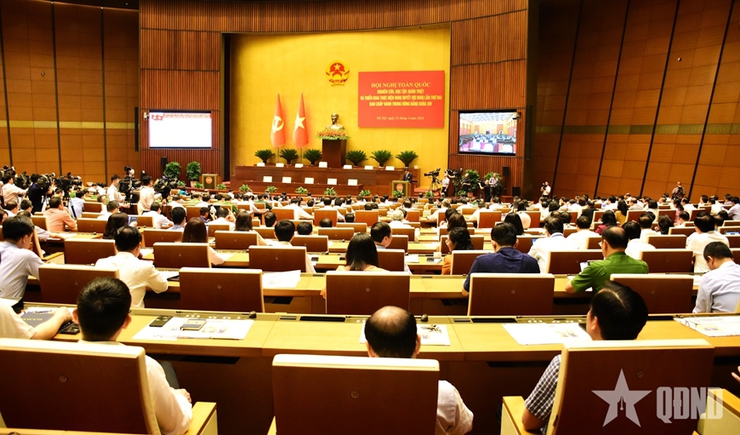 Hội nghị toàn quốc nghiên cứu, học tập, quán triệt và triển khai thực hiện Nghị quyết Hội nghị lần thứ hai Ban Chấp hành Trung ương Đảng khóa XIV- Ảnh 3.