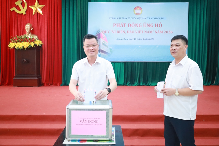 Ủy ban MTTQ Việt Nam xã Minh Châu phát động ủng hộ Quỹ “Vì biển, đảo Việt Nam” năm 2026.- Ảnh 2.