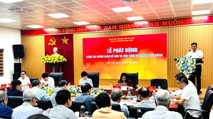 PHƯỜNG KIM LIÊN: PHÁT ĐỘNG CUỘC THI CHÍNH LUẬN VỀ BẢO VỆ NỀN TẢNG TƯ TƯỞNG CỦA ĐẢNG LẦN THỨ SÁU, NĂM 2026- Ảnh 1.