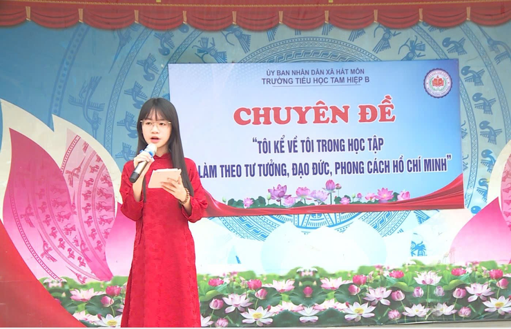 Chào cờ đầu tuần, kể chuyện "Tôi kể về tôi trong học tập và làm theo tư tưởng, đạo đức, phong cách Hồ Chí Minh"- Ảnh 5.